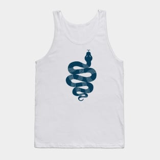 Large Snake deep blue Tank Top